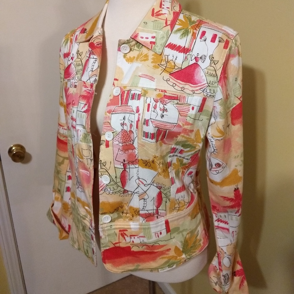 Lemon Grass studio prima Wearable Art jacket sz small NWOT - Picture 5 of 6